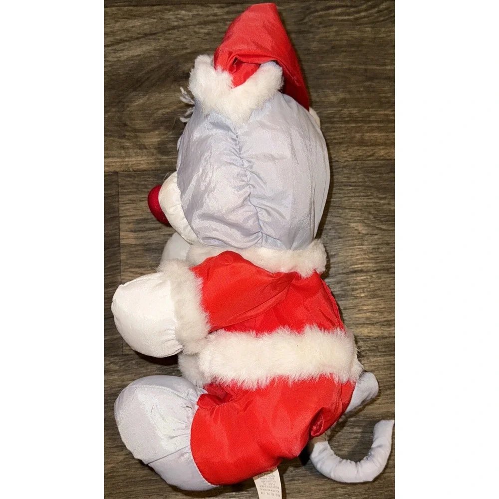 Vtg Fisher Price Puffalump Christmas Mouse Santa Suit Nylon Parachute 88' Flaw
